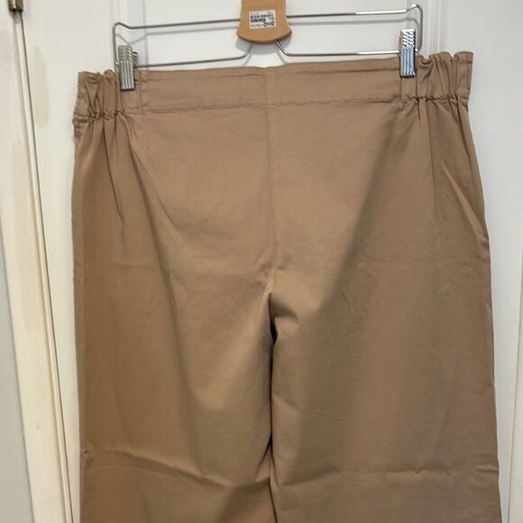 Jarbo Women’s Cotton Tan Wide Leg Trouser Pants 42 XL 14 - Picture 4 of 6